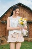  Quần đùi thô gió cạp chun dáng bí túi ốp 