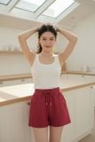  Quần sooc nữ cotton umi cạp chun phối túi hàm ếch 