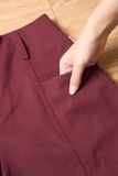  Quần sooc chéo kaki cạp cao dáng A có gân trước 