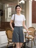  Quần short lửng chéo nhật cạp cao dáng A 