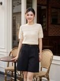  Quần short lửng chéo nhật cạp cao dáng A 