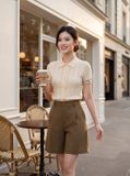  Quần short lửng chéo nhật cạp cao dáng A 