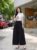  Quần suông chéo hàn ống rộng cạp liền chun sau 