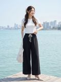  Quần suông chéo hàn cạp chun phối gấu 
