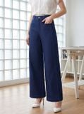  Quần suông dài denim chần chỉ 