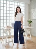  Quần suông dài denim chần chỉ 