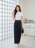  Quần suông dài denim chần chỉ 