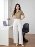  Quần suông denim túi cơi chéo chéo thân trước 