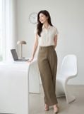  Quần suông denim túi cơi chéo chéo thân trước 