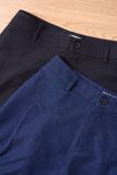  Quần suông denim gân dọc thân túi chìm 