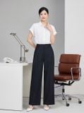  Quần suông denim gân dọc thân túi chìm 