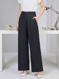  Quần suông denim gân dọc thân túi chìm 