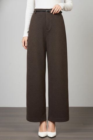 Quần suông dạ Celine chất dạ xương cá cạp sau chun kèm dây lưng