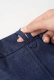  Quần nữ denim sóng mềm dáng ống suông cạp cao tạo gân 