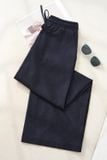  Quần suông dài cạp chun rút dây chất denim sóng dày dặn 