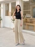 Quần thô dài dáng suông cúc sườn gấu 