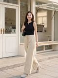  Quần thô dài dáng suông cúc sườn gấu 