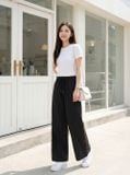  Quần thô dài dáng suông cúc sườn gấu 