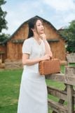  Chân váy thô thêu dáng A dài viền gấu sóng 