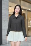  Áo khoác dáng suông ngắn cổ đức 