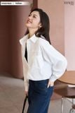  Áo sơ mi nữ chất thô gió tay dài Daisy 
