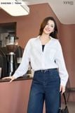  Áo sơ mi nữ chất thô gió tay dài Daisy 