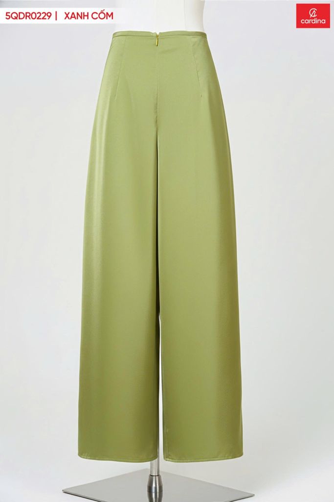  Quần áo dài chất lụa ngọc trai dáng suông khóa kéo 