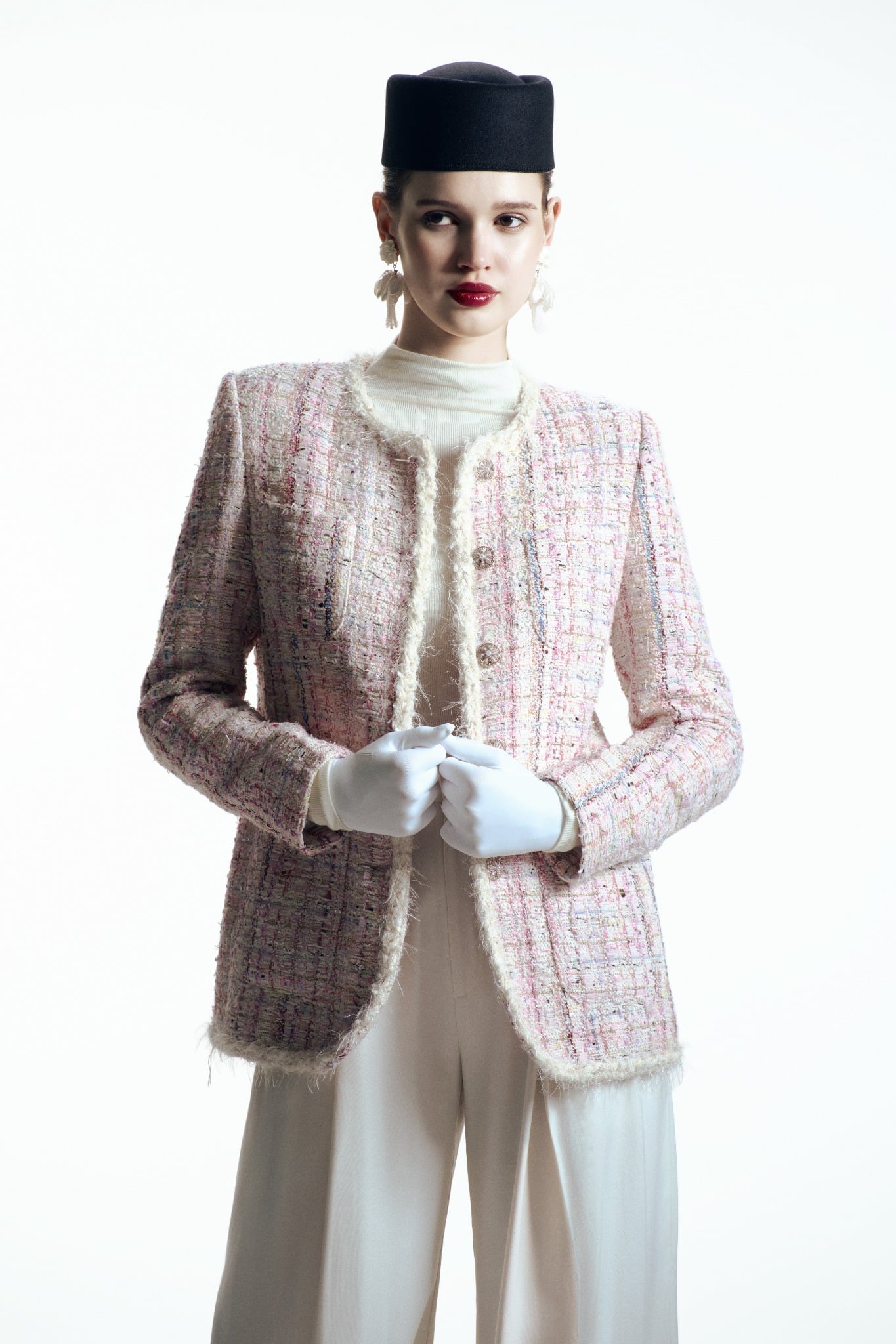  BLUSH VERSE TWEED JACKET 