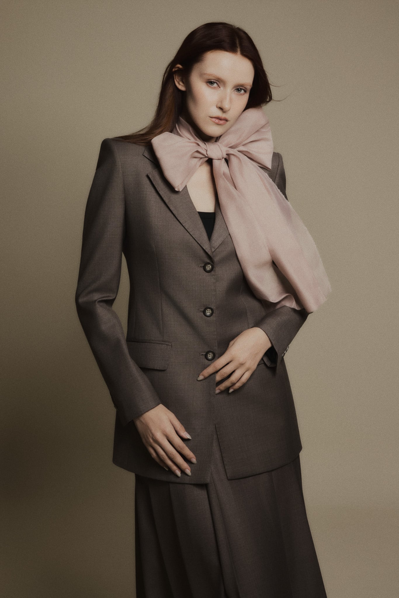  CHARCOAL STONE CLASSIC WOOL BLAZER 