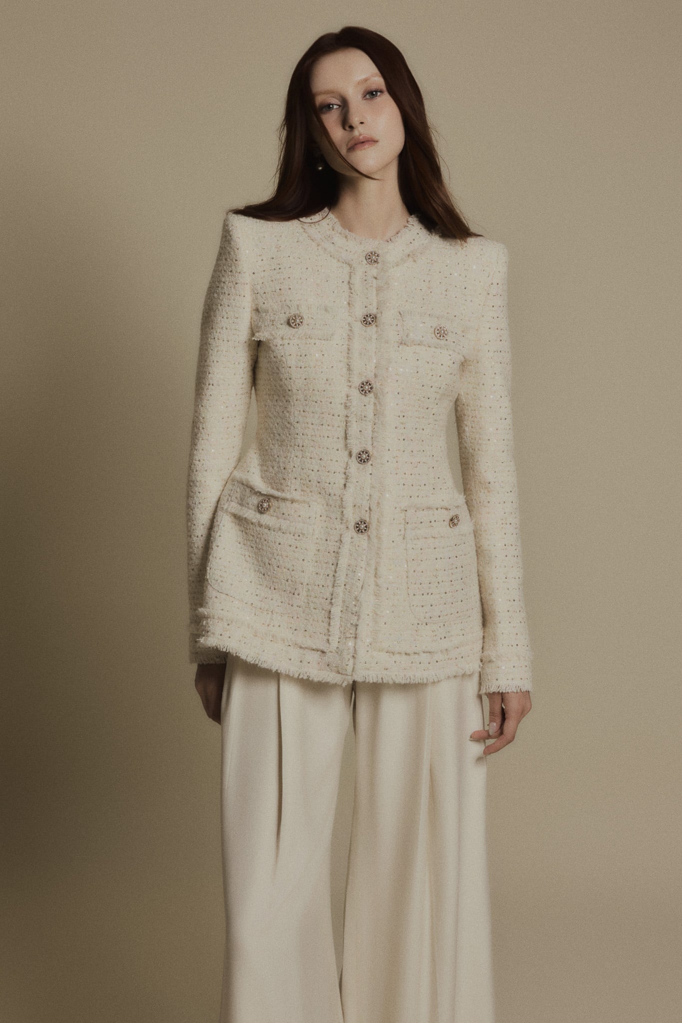  IVORY CREST TWEED JACKET 