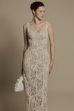  NOIR WAIST IVORY LACE DRESS 