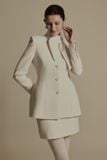  GRACE IVORY HIGH COLLAR SUIT JACKET 