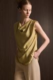  OLIEN DRAPED SILK TOP 