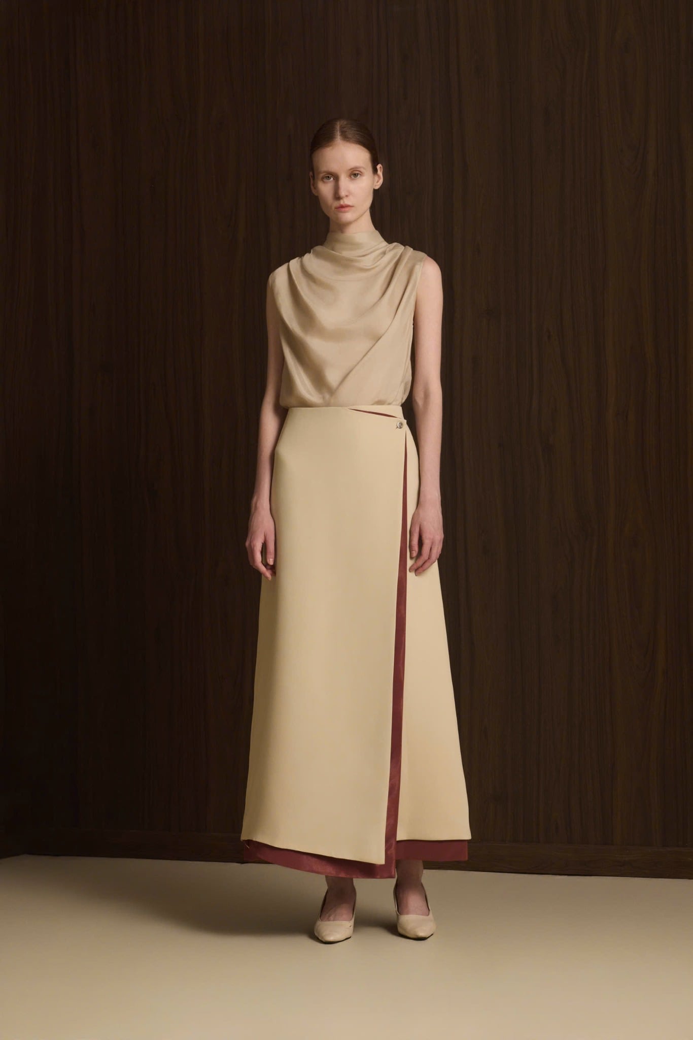  MOREL LAYERED WRAP SKIRT 