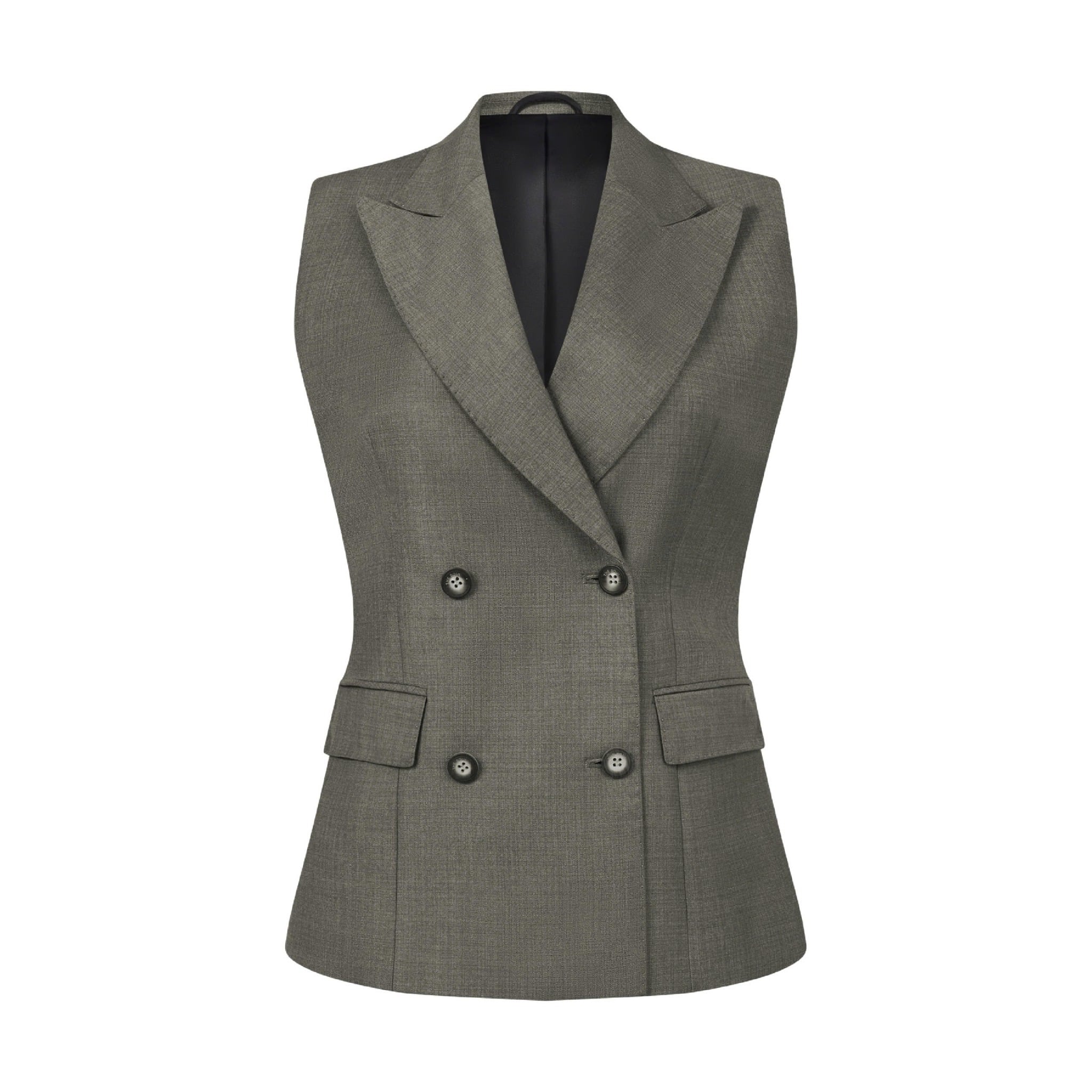  ASH GREY TAILORED VEST 