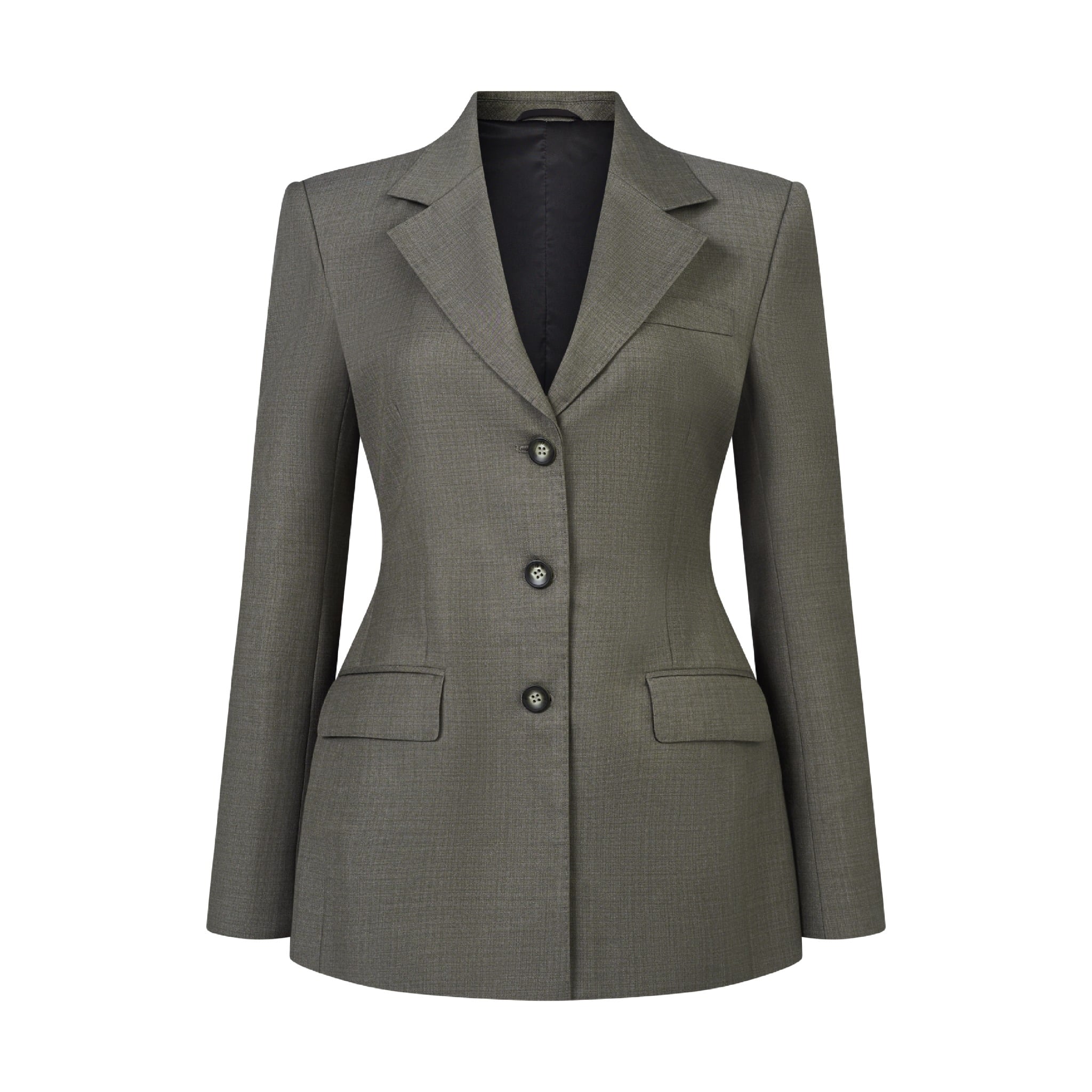  CHARCOAL STONE CLASSIC WOOL BLAZER 