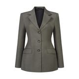  CHARCOAL STONE CLASSIC WOOL BLAZER 