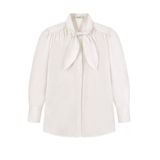  CLOUD SOFT TIE NECK BLOUSE 