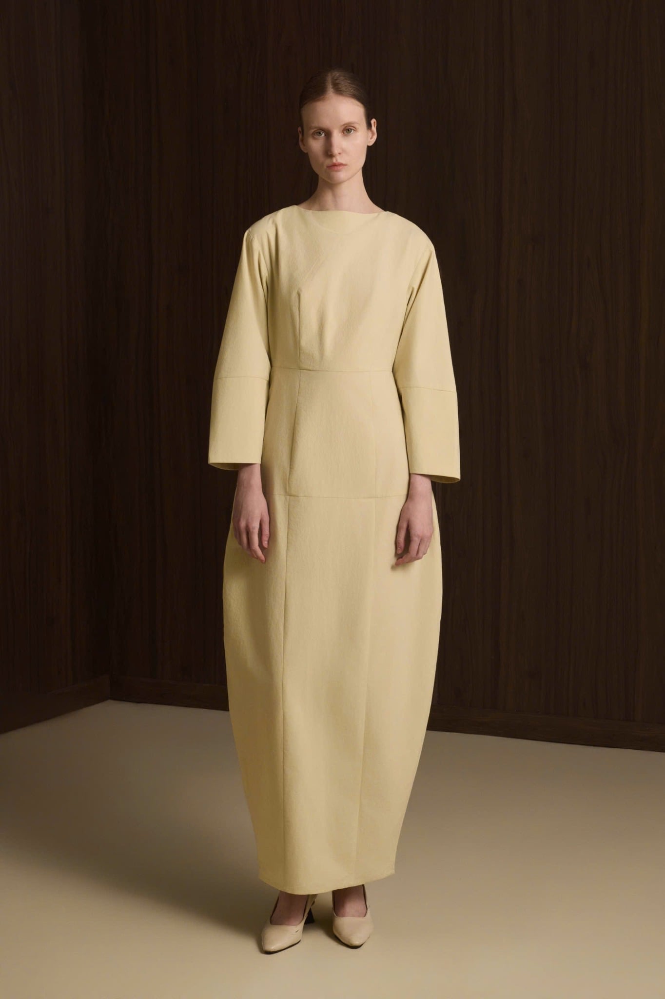  LUNE SCULPED MIDI DRESS 