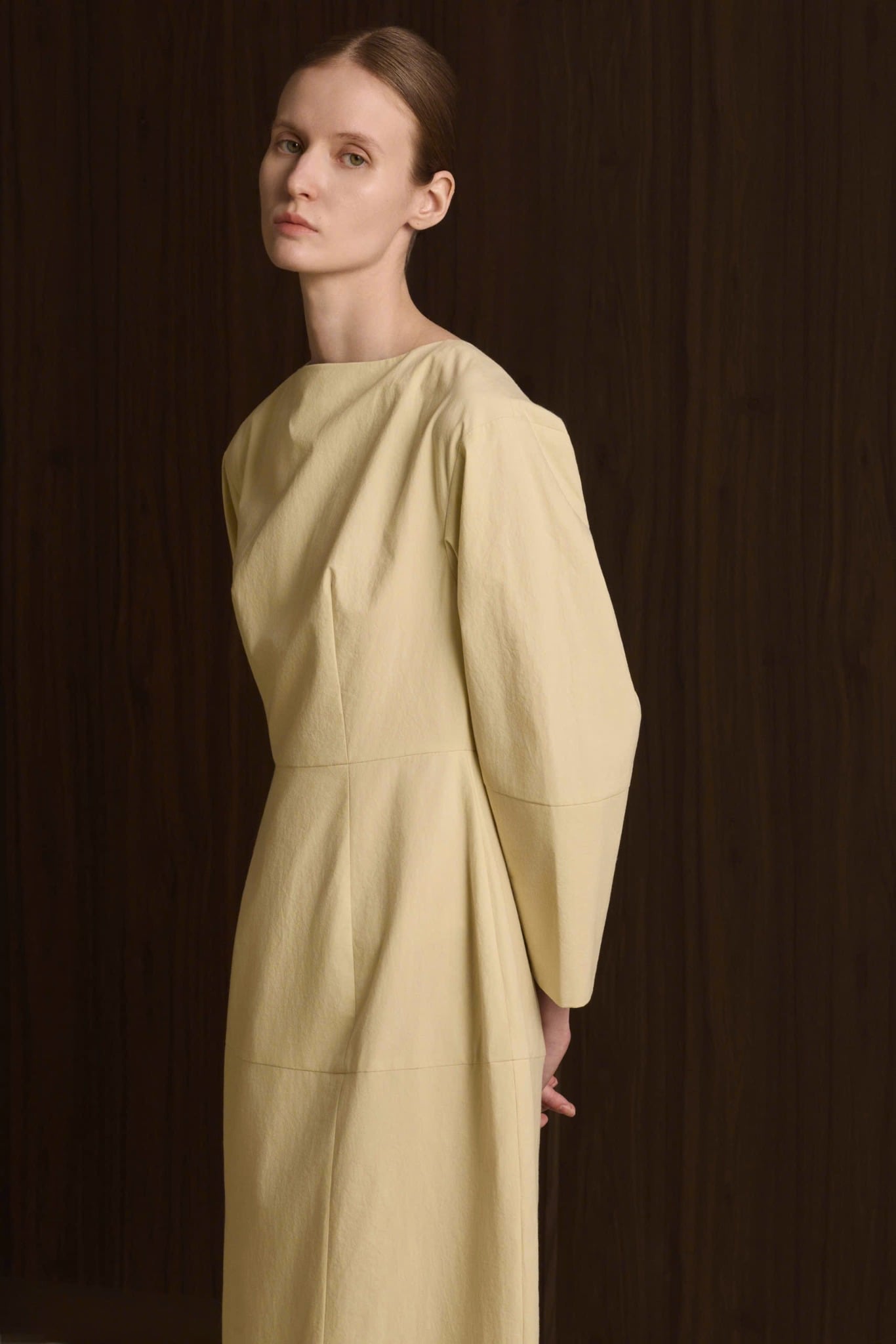  LUNE SCULPED MIDI DRESS 