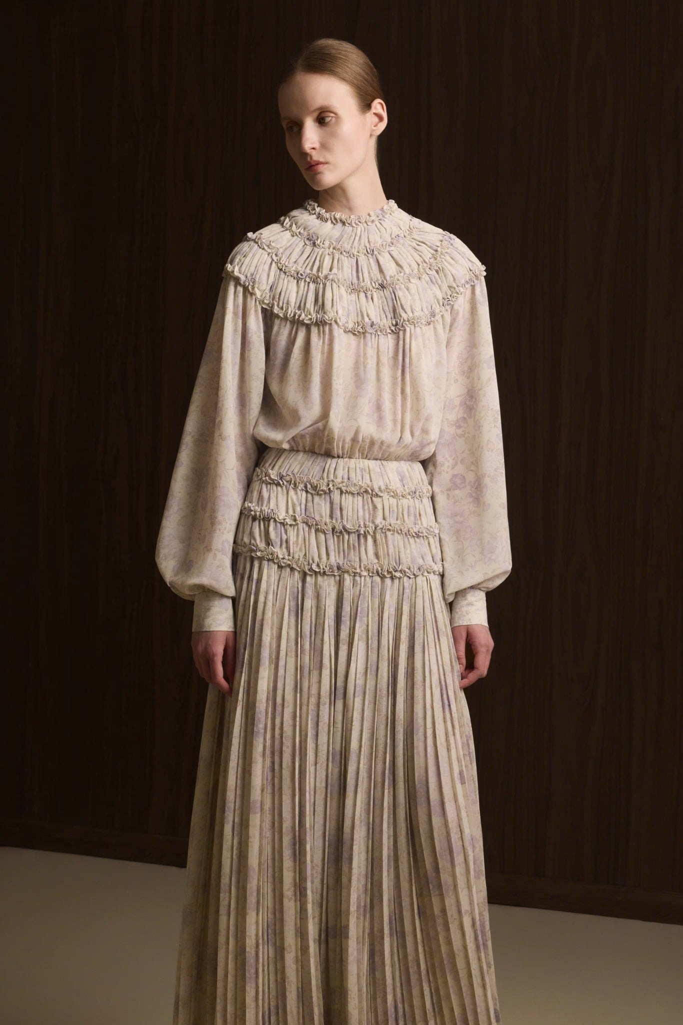  ELARA PLEATED HERITAGE DRESS 