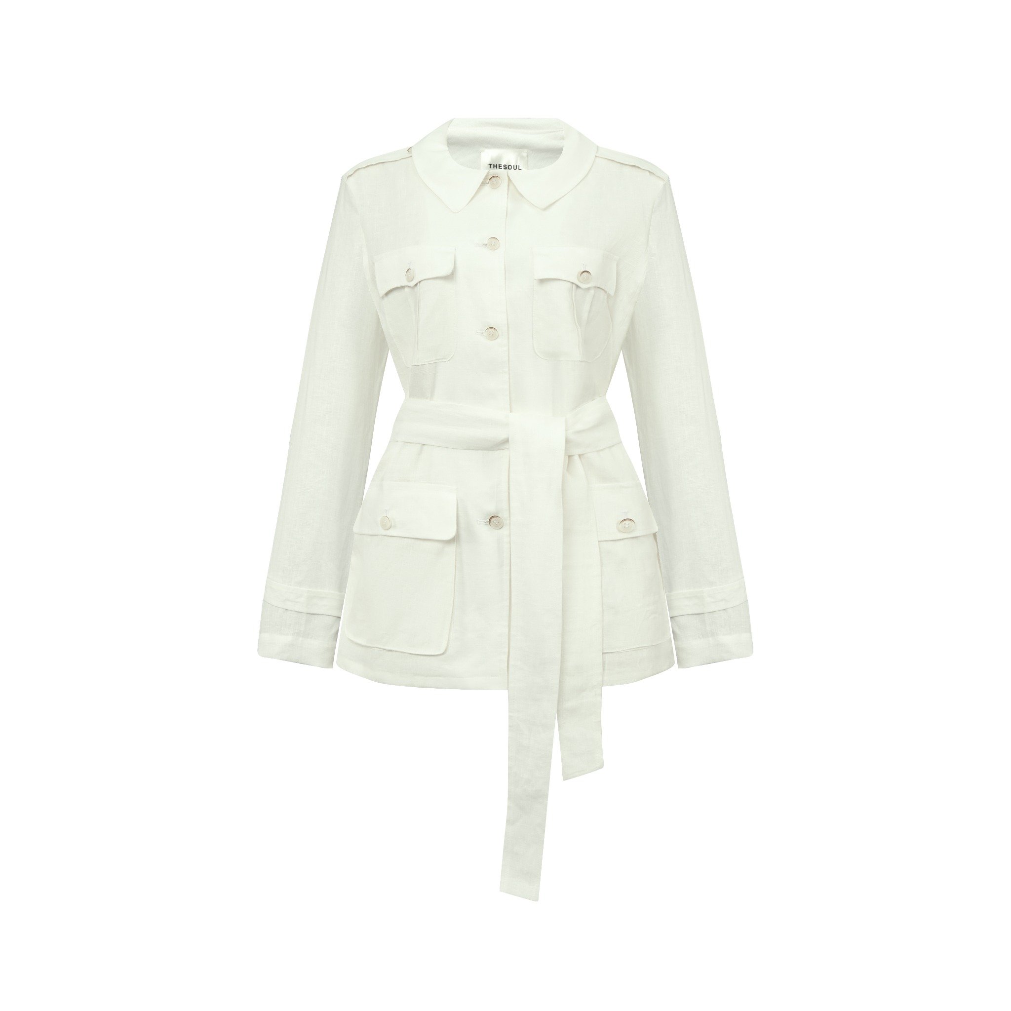  DESERT MIST-UTILITY LINEN SAFARI JACKET 