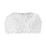  WHITE BLOOM 3D FLORAL CAPE 