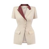  MOREL CONTRAST COLLAR BLAZER 