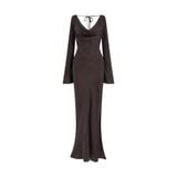  NOIR DRAPE EVENING GOWN 