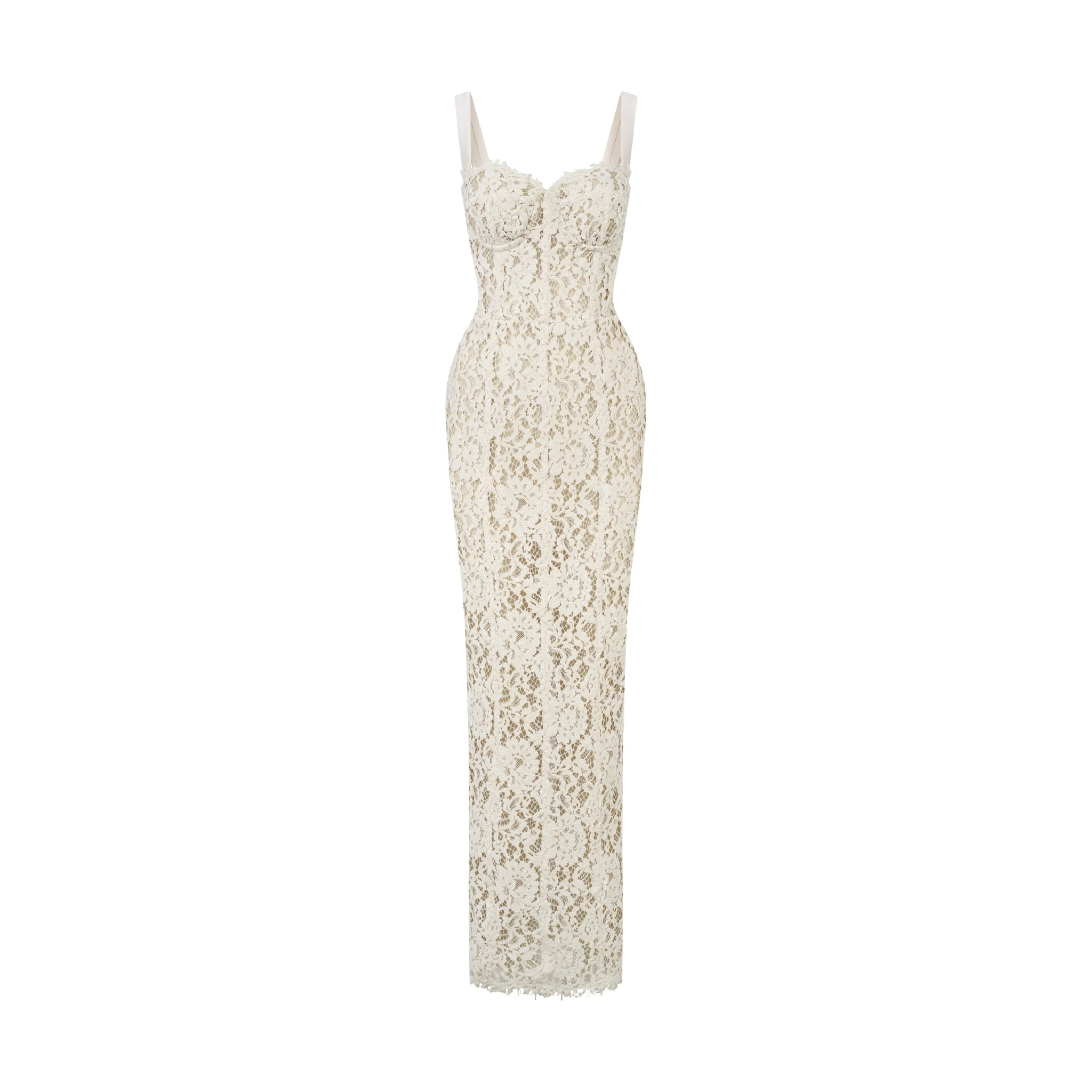  NOIR WAIST IVORY LACE DRESS 