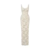  NOIR WAIST IVORY LACE DRESS 