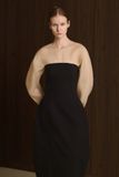  NOIRER SHEER SLEEVE CPLUMN DRESS 
