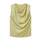  OLIEN DRAPED SILK TOP 