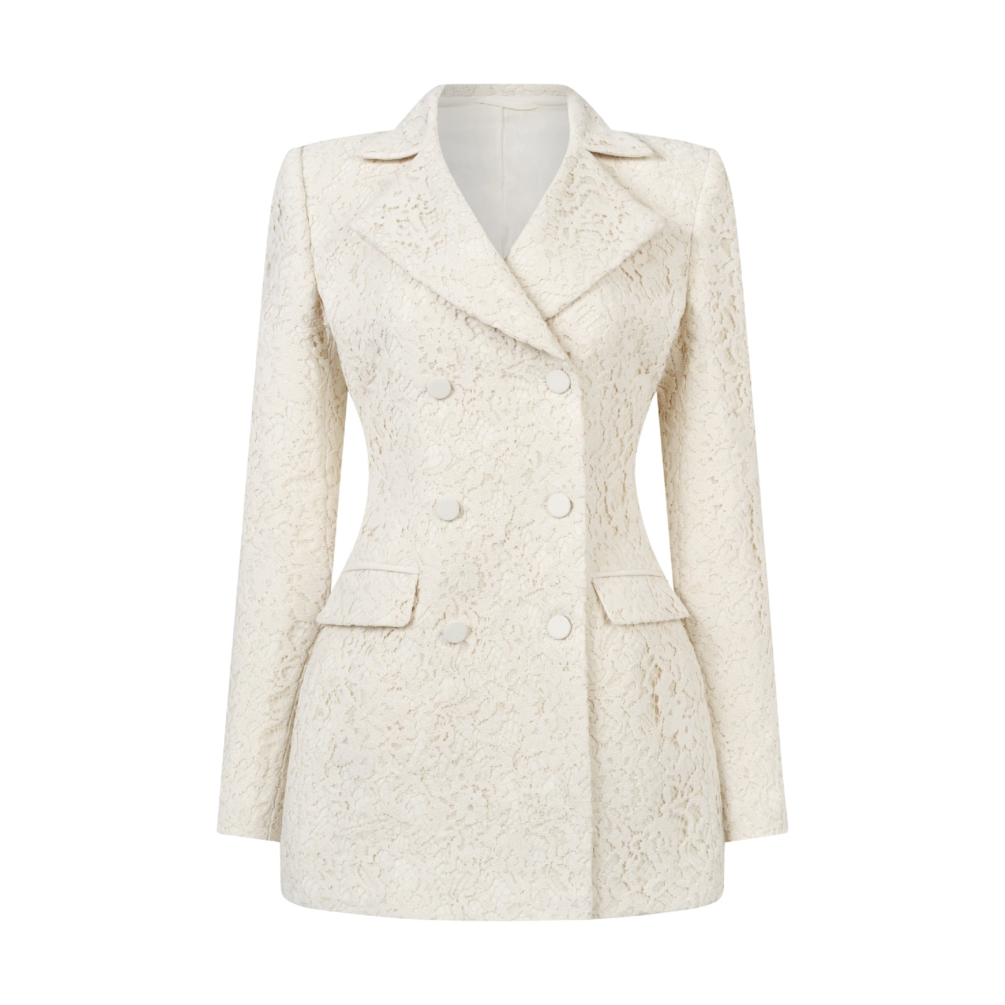  PETAL IVORY FLORAL LACE SUIT JACKET 